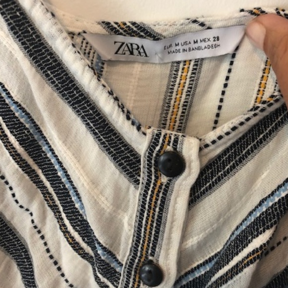 Zara Stripped Strappy Dress sz M - Spring 2019 - Picture 2 of 8